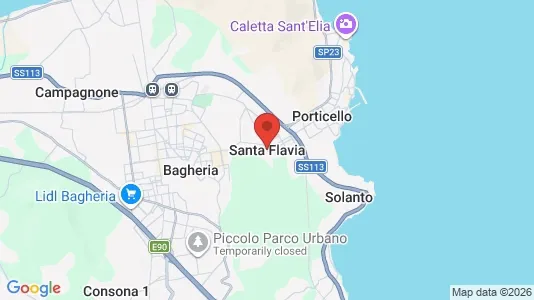 Apartments for rent i Santa Flavia - kort over placeringen