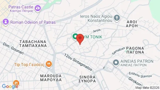 Apartments for rent i Patras - kort over placeringen