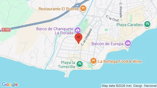 Apartments for rent i Nerja - kort over placeringen