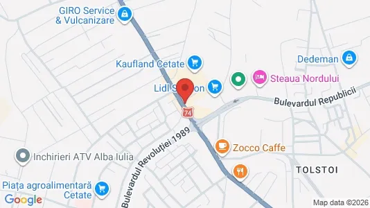 Apartments for rent i Alba Iulia - kort over placeringen