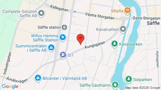 Apartments for rent i Säffle - kort over placeringen