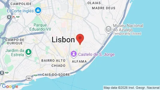 Apartments for rent i Lisboa São Vicente - kort over placeringen