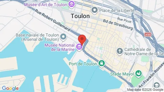 Apartments for rent i Toulon - kort over placeringen
