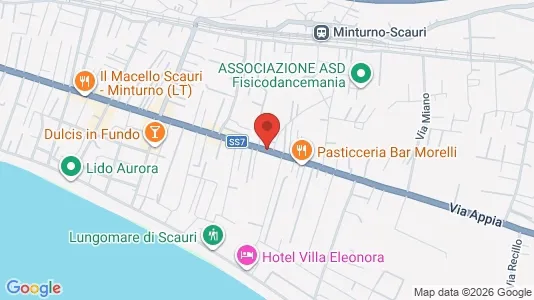 Apartments for rent i Minturno - kort over placeringen