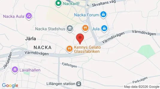 Apartments for rent i Nacka - kort over placeringen