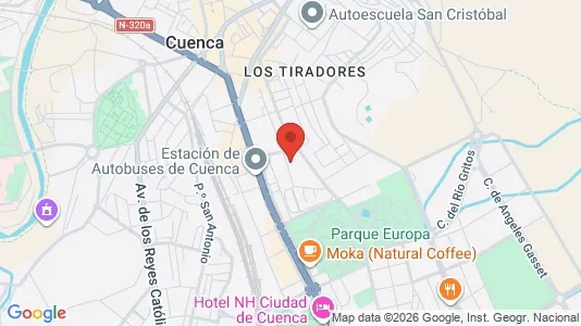 Apartments for rent i Cuenca - kort over placeringen