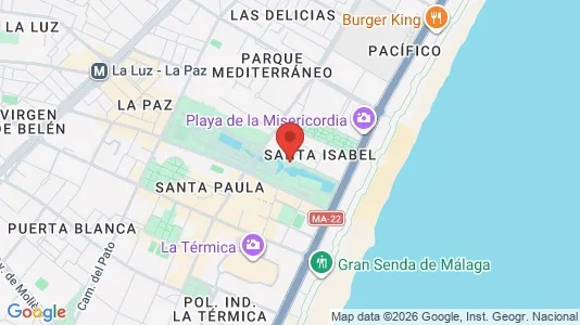 Apartments for rent i Málaga - kort over placeringen
