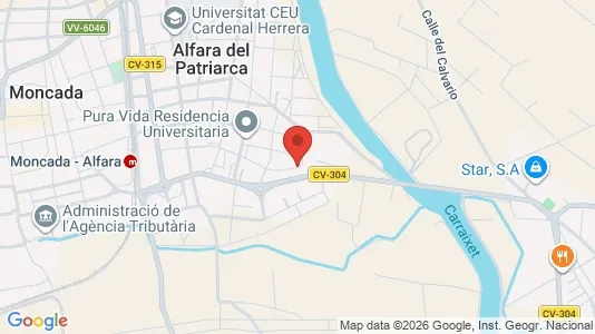 Rooms for rent i Alfara del Patriarca - kort over placeringen
