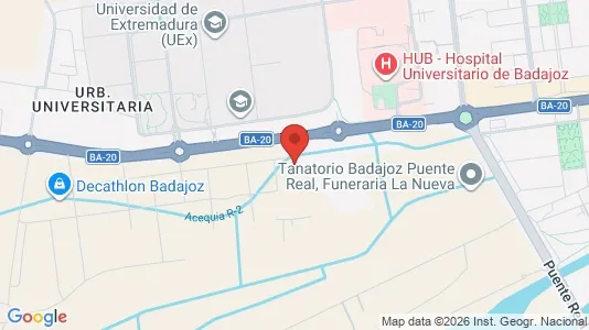 Apartments for rent i Badajoz - kort over placeringen