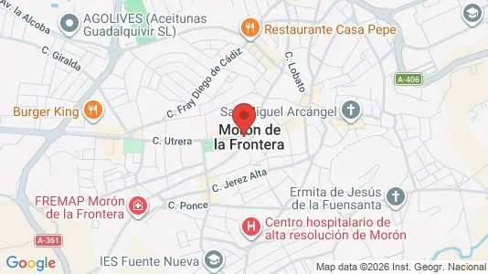Apartments for rent i Morón de la Frontera - kort over placeringen