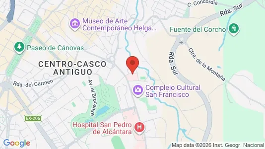 Apartments for rent i Cáceres - kort over placeringen