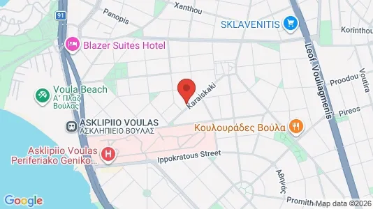 Apartments for rent i Glyfada - kort over placeringen