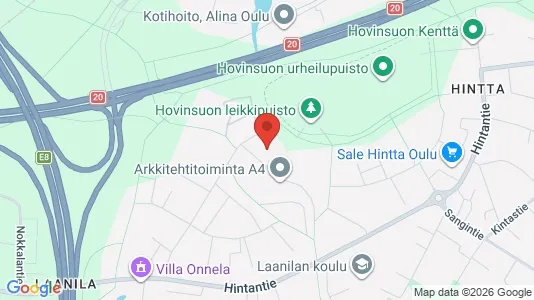 Apartments for rent i Oulu - kort over placeringen