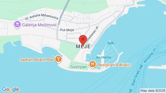 Apartments for rent i Split - kort over placeringen