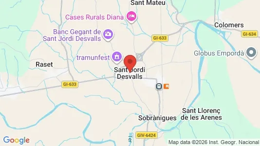 Apartments for rent i Sant Jordi Desvalls - kort over placeringen