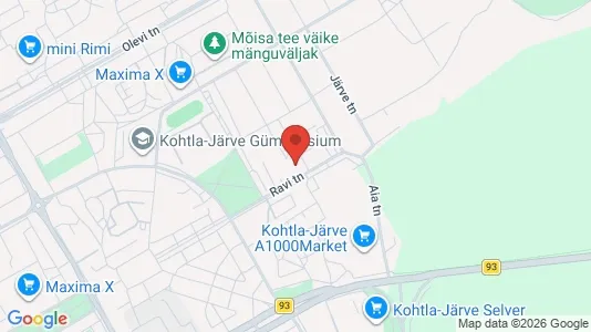 Apartments for rent i Kohtla-Järve - kort over placeringen