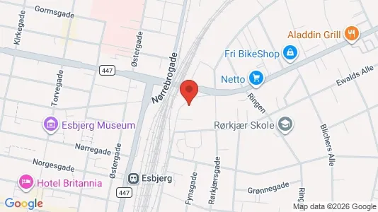 Apartments for rent i Esbjerg Center - kort over placeringen