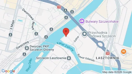 Apartments for rent i Szczecin - kort over placeringen