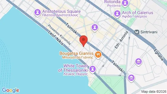 Apartments for rent i Thessaloniki - kort over placeringen