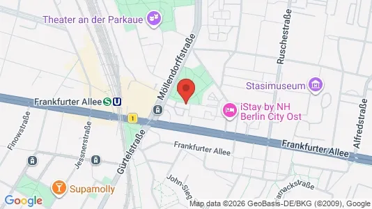 Apartments for rent i Berlin Lichtenberg - kort over placeringen
