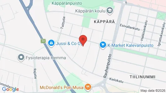 Apartments for rent i Pori - kort over placeringen