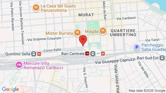 Apartments for rent i Bari - kort over placeringen