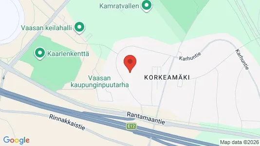 Apartments for rent i Vaasa - kort over placeringen