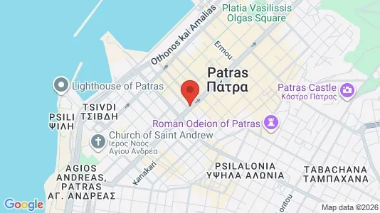 Apartments for rent i Patras - kort over placeringen