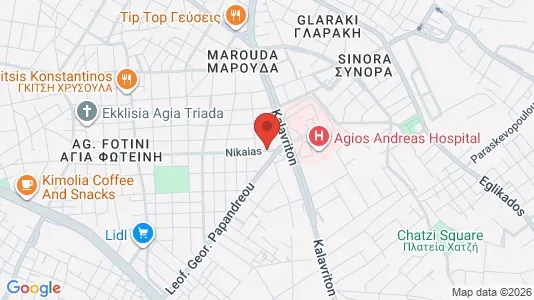 Apartments for rent i Patras - kort over placeringen