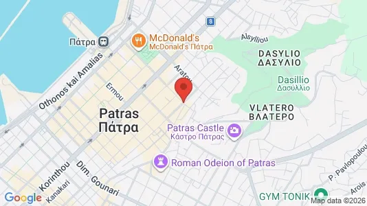 Apartments for rent i Patras - kort over placeringen