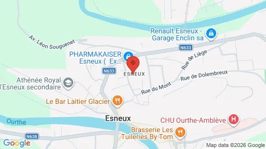 Apartments for rent i Esneux - kort over placeringen
