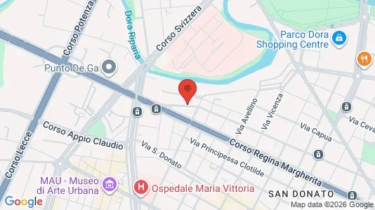 Apartments for rent i Turin - kort over placeringen