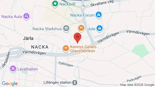 Apartments for rent i Nacka - kort over placeringen