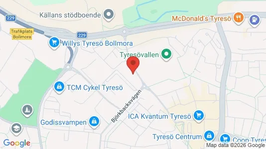 Apartments for rent i Tyresö - kort over placeringen