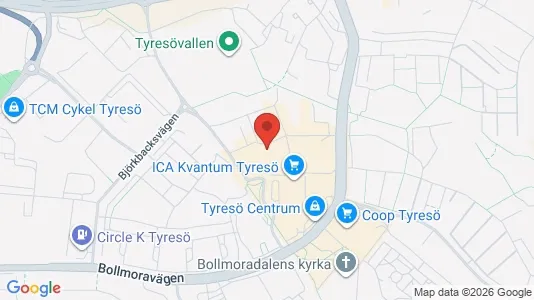 Apartments for rent i Tyresö - kort over placeringen