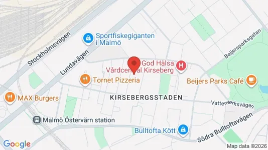 Apartments for rent i Kirseberg - kort over placeringen