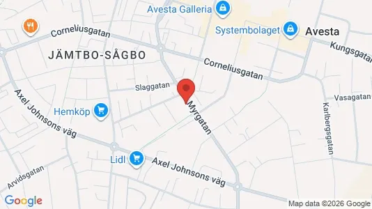 Apartments for rent i Avesta - kort over placeringen