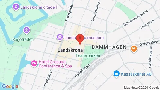Apartments for rent i Landskrona - kort over placeringen