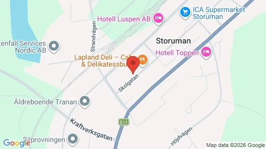 Apartments for rent i Storuman - kort over placeringen