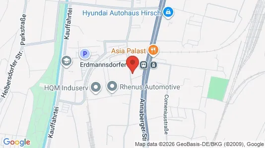 Apartments for rent i Chemnitz - kort over placeringen