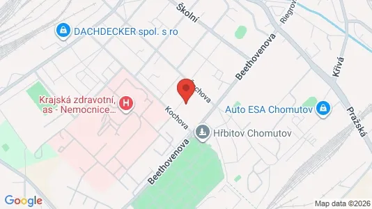 Apartments for rent i Chomutov - kort over placeringen