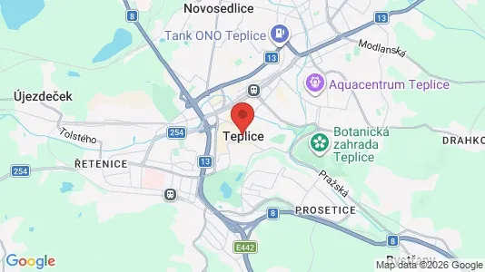 Apartments for rent i Teplice - kort over placeringen