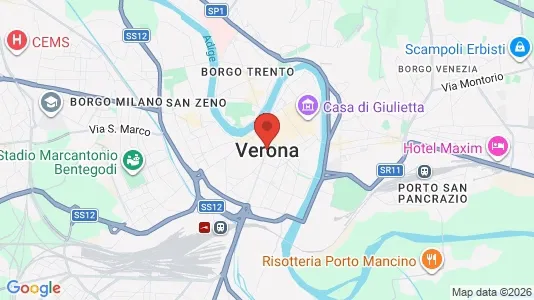 Apartments for rent i Verona - kort over placeringen