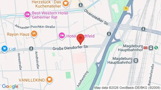 Apartments for rent i Magdeburg - kort over placeringen