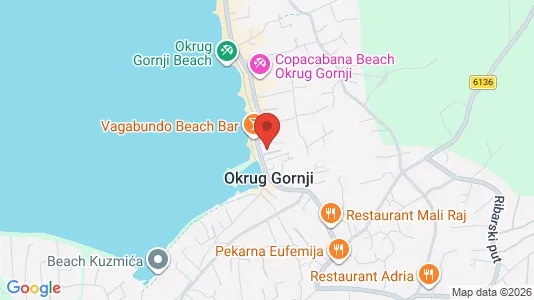 Apartments for rent i Okrug - kort over placeringen