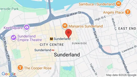 Apartments for rent i Sunderland - Tyne and Wear - kort over placeringen