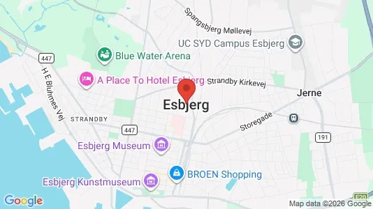 Apartments for rent i Esbjerg Center - kort over placeringen