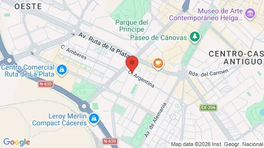 Rooms for rent i Cáceres - kort over placeringen