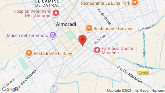 Apartments for rent i Almoradí - kort over placeringen