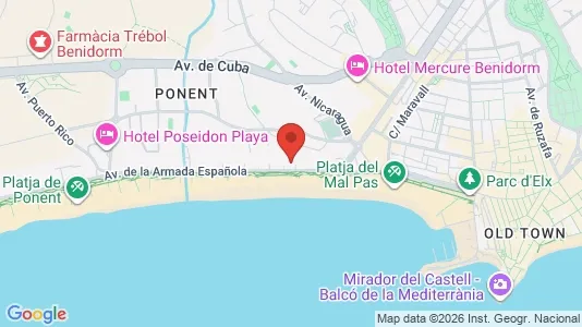 Apartments for rent i Benidorm - kort over placeringen